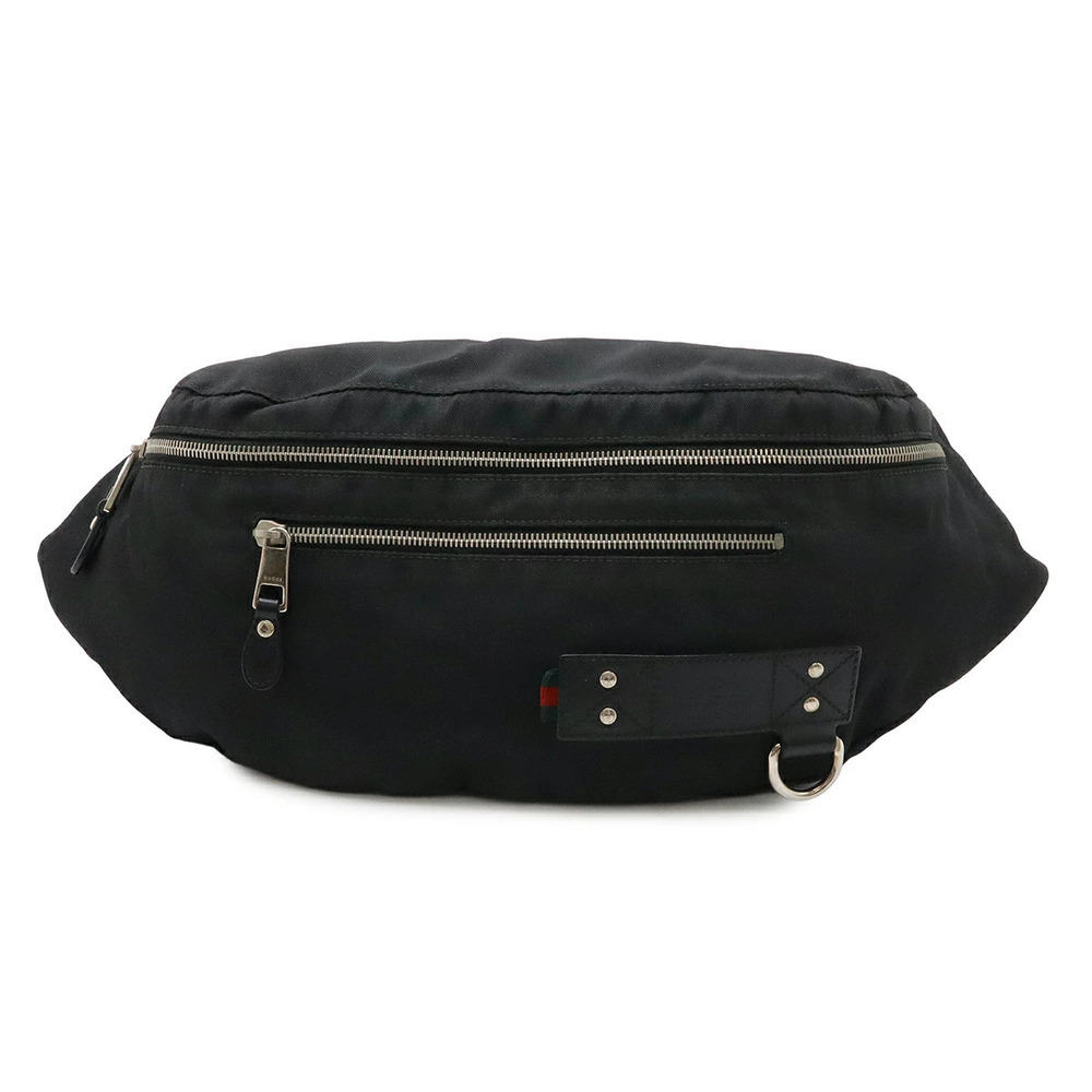Gucci Body Crossbody Waist Bag Waist Pouch Clutch Hip Canvas Black